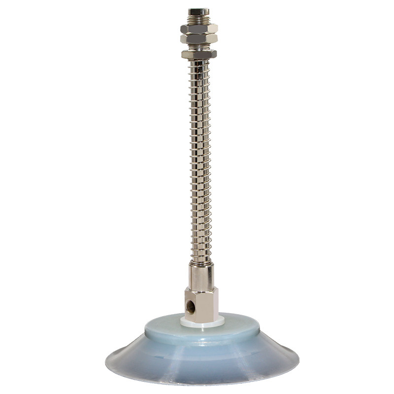 PFYS Spring-Loaded Vacuum Cup Assemblies – Silicone/NBR, 60–105 mm, 10–70 mm Stroke