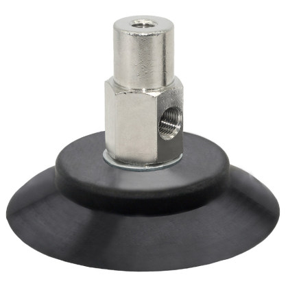 PAT Side-Port Vacuum Cups — Silicone or NBR, 60–95 mm