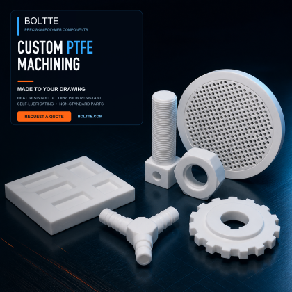 BOLTTE Custom PTFE Machined Parts | Non-Standard Made to Drawing