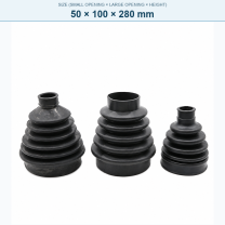 Pagoda-style rubber bellows dust boot, 50 × 100 × 280 mm