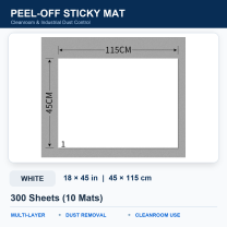 BOLTTE white peel-off sticky mat White – 18 × 45 in (45 × 115 cm) – 300 Sheets (10 Mats)