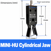 Mini pneumatic gripper or replacement jaw, MINI-HU Cylindrical Jaw