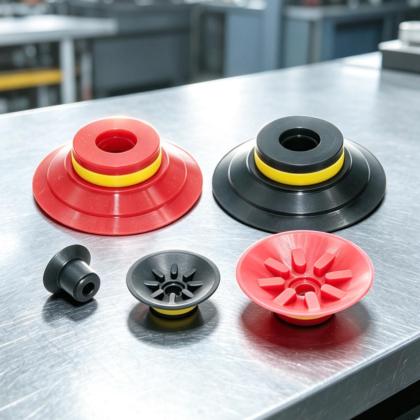 F-2 Corrugated Vacuum Suction Cups - Silicone & Nitrile Rubber