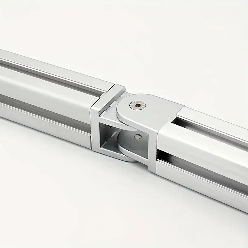 Zinc Alloy Adjustable Hinge Connector for 2020/3030/4040 Classic Metal Industrial Aluminum Profile with Sliding Base Hinge