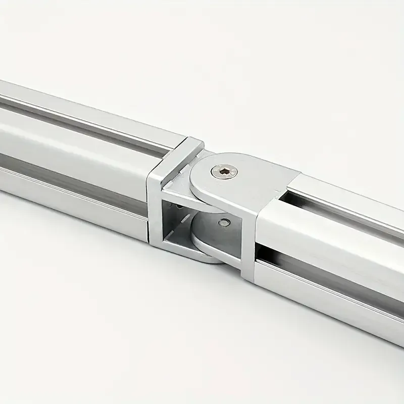 Zinc Alloy Adjustable Hinge Connector for 2020/3030/4040 Classic Metal Industrial Aluminum Profile with Sliding Base Hinge