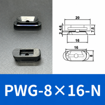 PFG/PWG Oval Vacuum Suction Cups & Mounting Fittings, Silicone/NBR