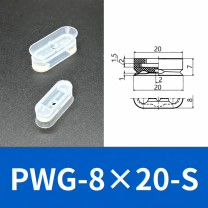 PFG/PWG Oval Vacuum Suction Cups & Mounting Fittings, Silicone/NBR