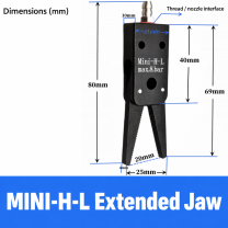 Mini pneumatic gripper or replacement jaw, MINI-H-L Extended Jaw
