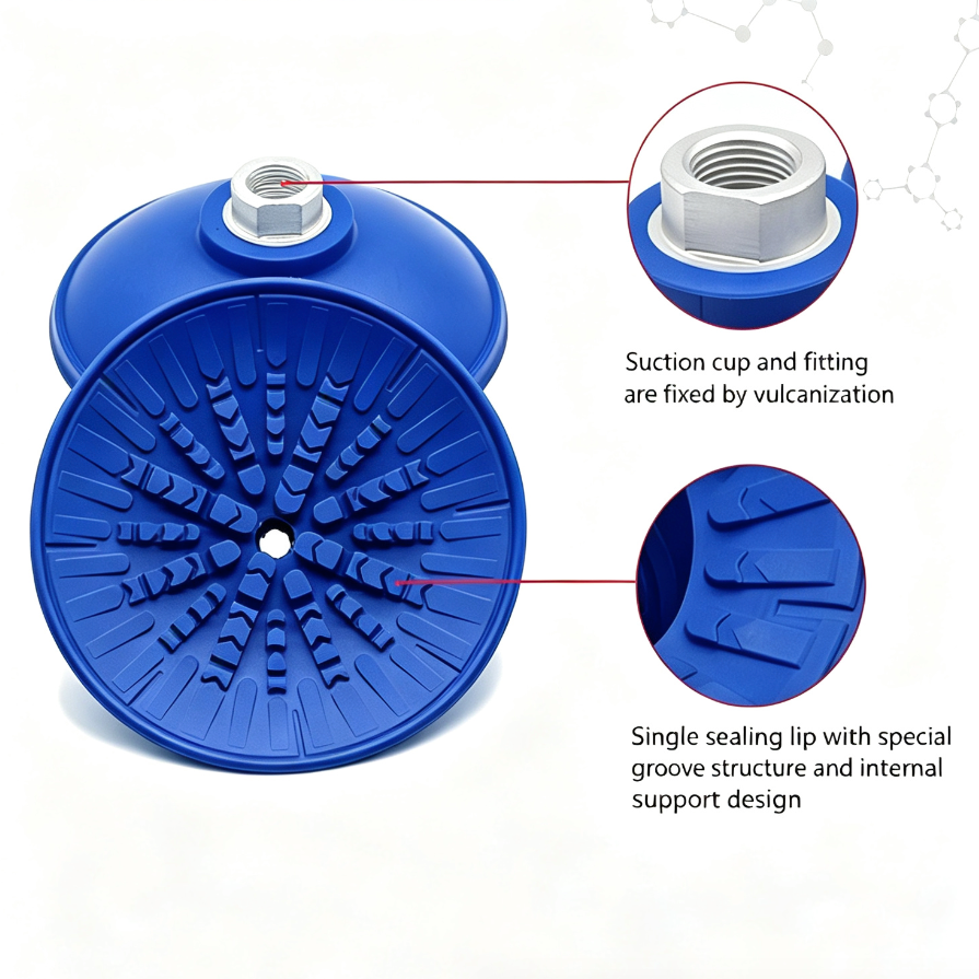 SAF Nitrile Rubber Vacuum Suction Cups and Anti-Rotation Fittings