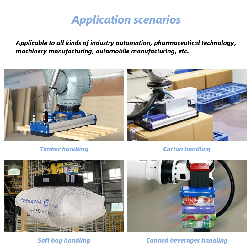 Integrated vacuum sponge suction cup manipulator pneumatic non-marking heavy-duty palletizing carton industrial sponge gripper-BOLTTE