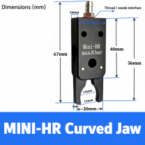 Mini pneumatic gripper or replacement jaw, MINI-HR Curved Jaw