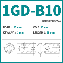 BOLTTE 1GD-B10 40Cr universal joint coupling dimension drawing