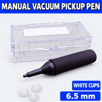 Unbranded manual vacuum pickup pen kit on light gray - White cups - 6.5 mm