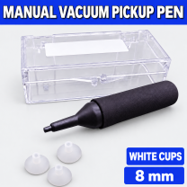 Unbranded manual vacuum pickup pen kit on light gray - White cups - 8 mm