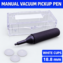 Unbranded manual vacuum pickup pen kit on light gray - White cups - 18.8 mm