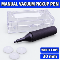Unbranded manual vacuum pickup pen kit on light gray - White cups - 30 mm