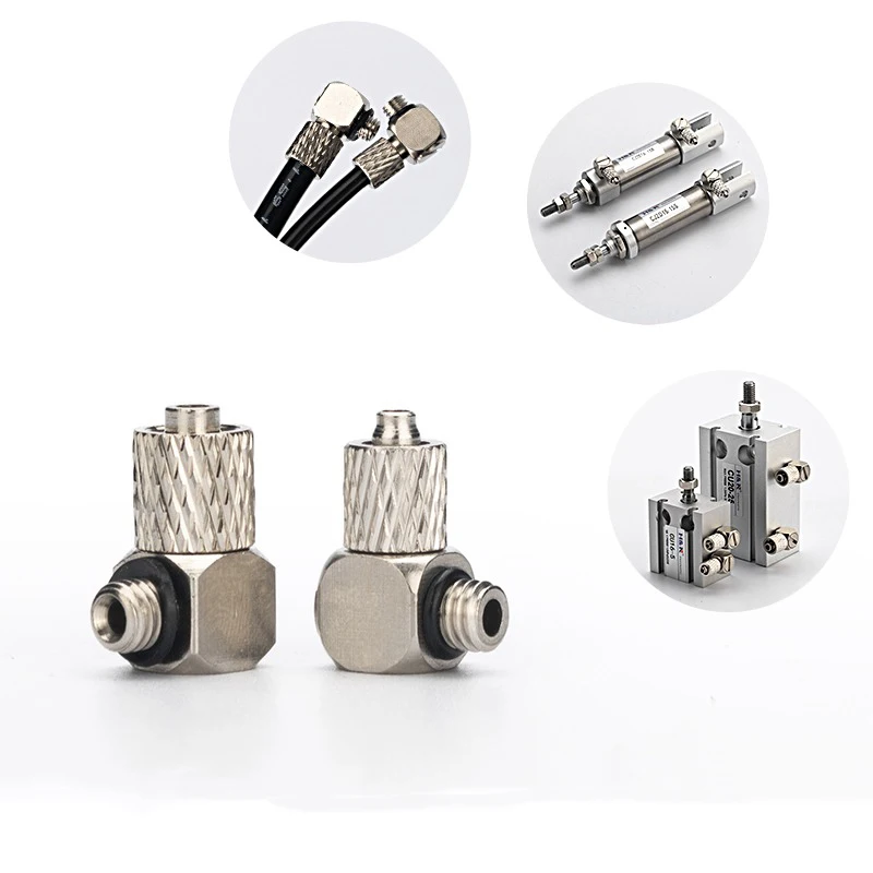 5PCS 10PCS Mini Micro Pneumatic Pipe Fitting Hose 3/4/5/6mm Male Thread M3 M4 M5 M6 Copper Straight/Elbow Type Quick Connector