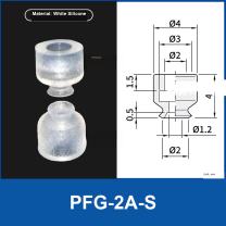 PFG PA Series Flat Vacuum Suction Cups in Silicone and Nitrile Rubber-BOLTTE
