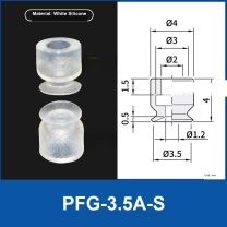 PFG PA Series Flat Vacuum Suction Cups in Silicone and Nitrile Rubber-BOLTTE