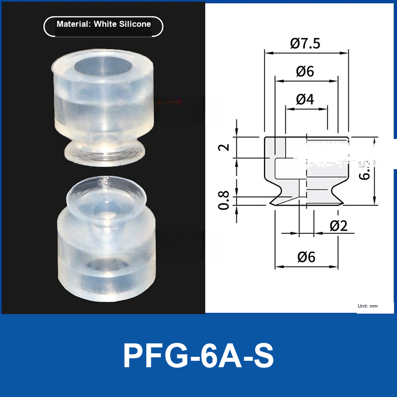PFG PA Series Flat Vacuum Suction Cups in Silicone and Nitrile Rubber-BOLTTE
