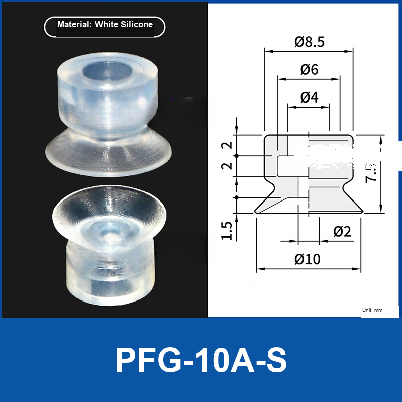 PFG PA Series Flat Vacuum Suction Cups in Silicone and Nitrile Rubber-BOLTTE