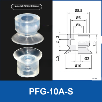 PFG PA Series Flat Vacuum Suction Cups in Silicone and Nitrile Rubber-BOLTTE