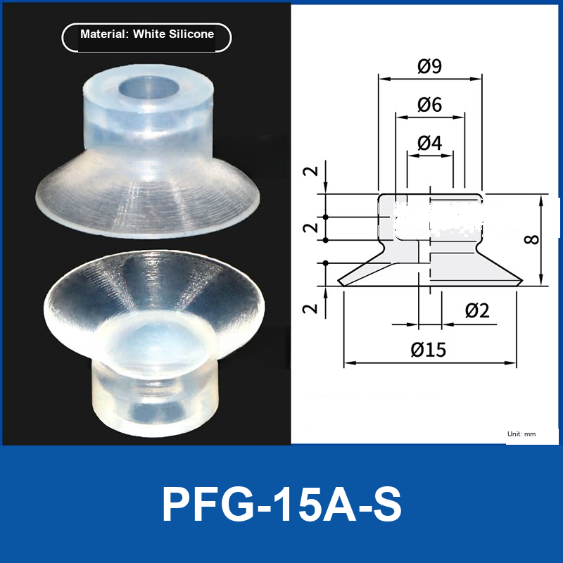 PFG PA Series Flat Vacuum Suction Cups in Silicone and Nitrile Rubber-BOLTTE