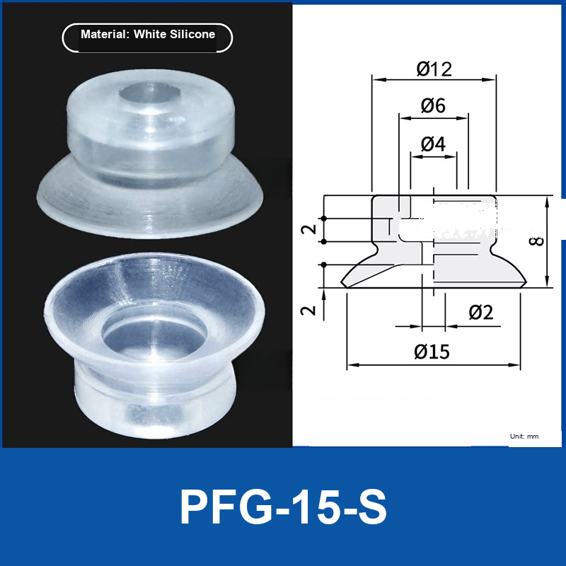 PFG PA Series Flat Vacuum Suction Cups in Silicone and Nitrile Rubber-BOLTTE