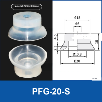 PFG PA Series Flat Vacuum Suction Cups in Silicone and Nitrile Rubber-BOLTTE