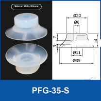 PFG PA Series Flat Vacuum Suction Cups in Silicone and Nitrile Rubber-BOLTTE