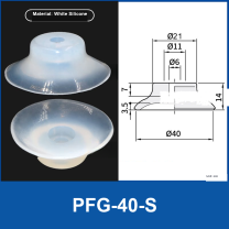 PFG PA Series Flat Vacuum Suction Cups in Silicone and Nitrile Rubber-BOLTTE