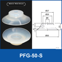 PFG PA Series Flat Vacuum Suction Cups in Silicone and Nitrile Rubber-BOLTTE