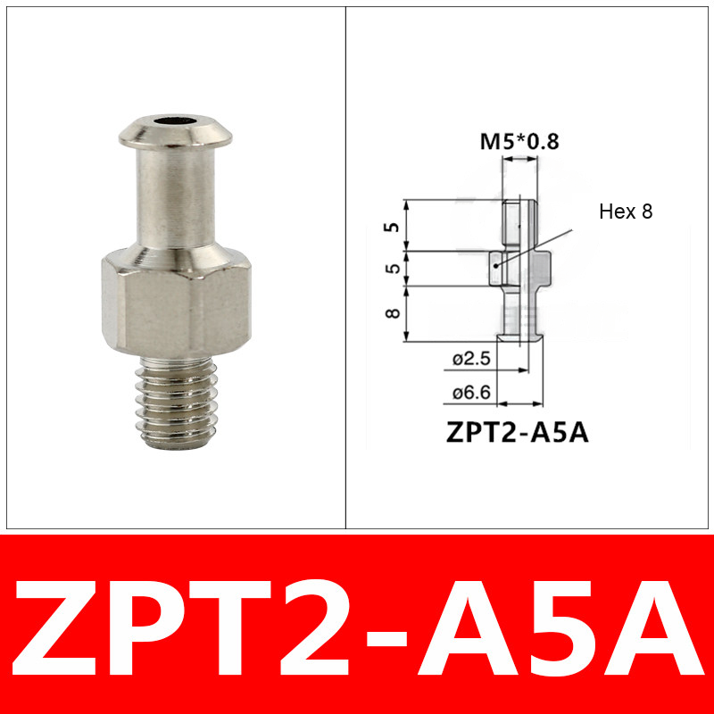 ZPT2-A5A ZPT vacuum cup mount or retaining ring with technical dimensions