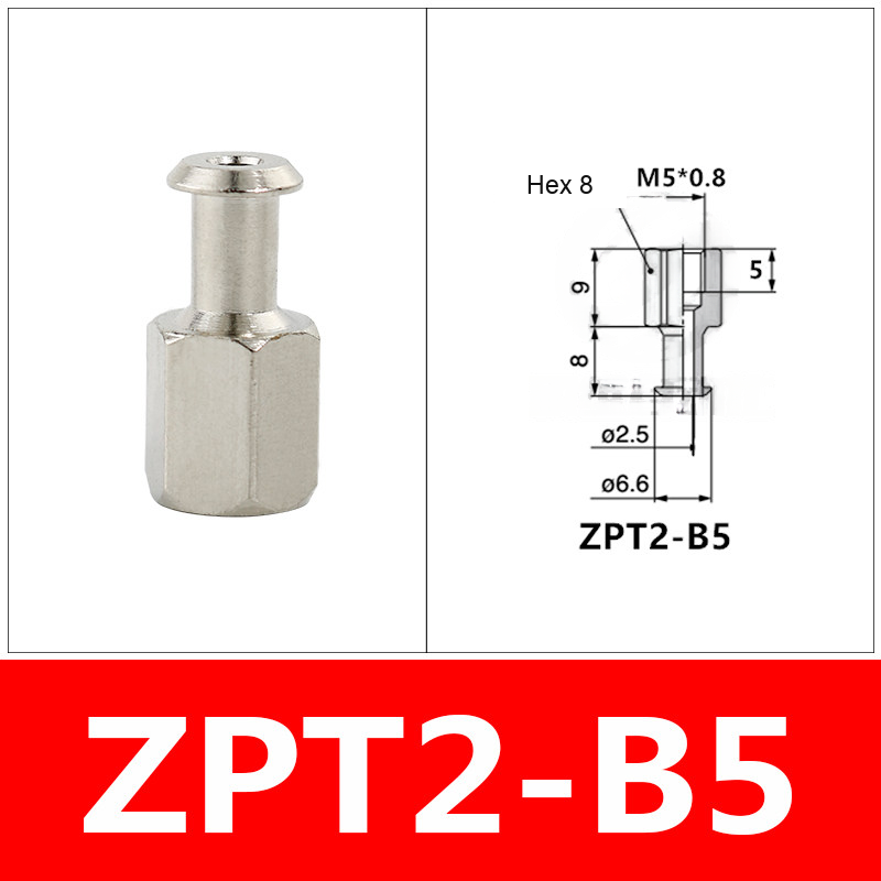 ZPT2-B5 ZPT vacuum cup mount or retaining ring with technical dimensions