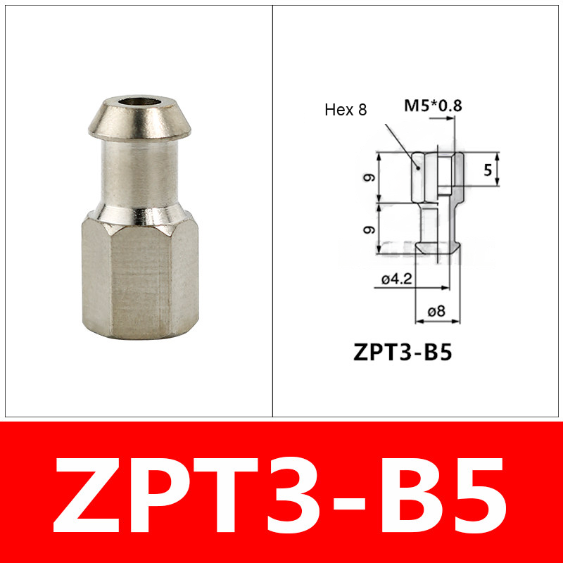 ZPT3-B5 ZPT vacuum cup mount or retaining ring with technical dimensions