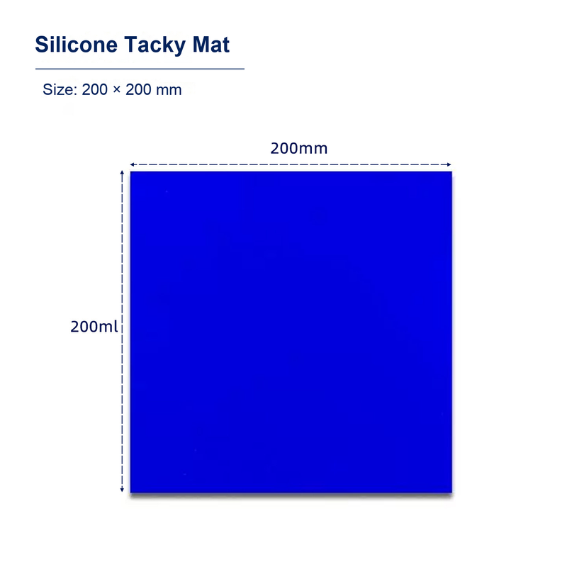 5 × 200 × 200 mm Silicone Tacky Mat for silicone tacky roller and dust-removal system