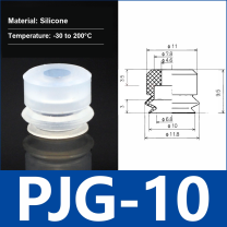 PJG-10 White Silicone vacuum suction cup or fitting