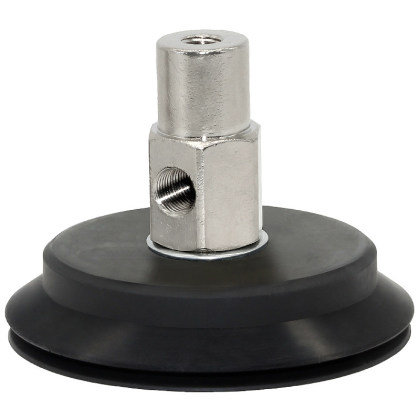 PBT Vacuum Cup Assemblies — Silicone or NBR, 60–80 mm