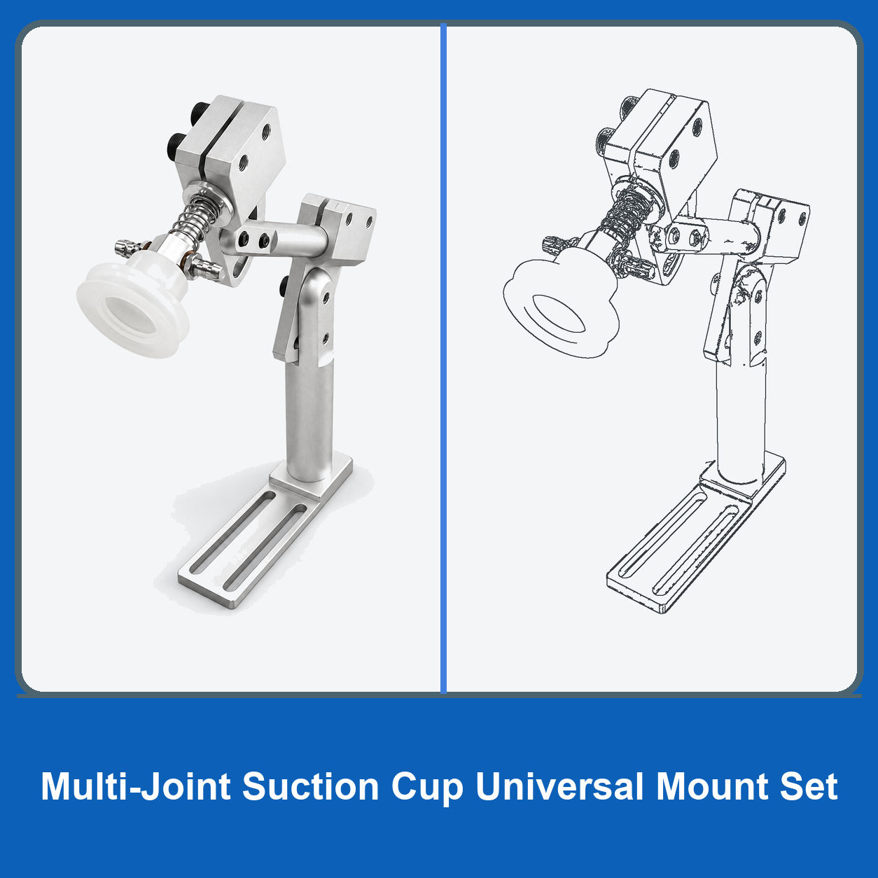 Robot Gripper Fixture Mounting Rods, Sliding Brackets & Rotary Connectors