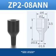 ZP2-AN Vacuum Cups, Threaded Holders & Fittings (5–11 mm)