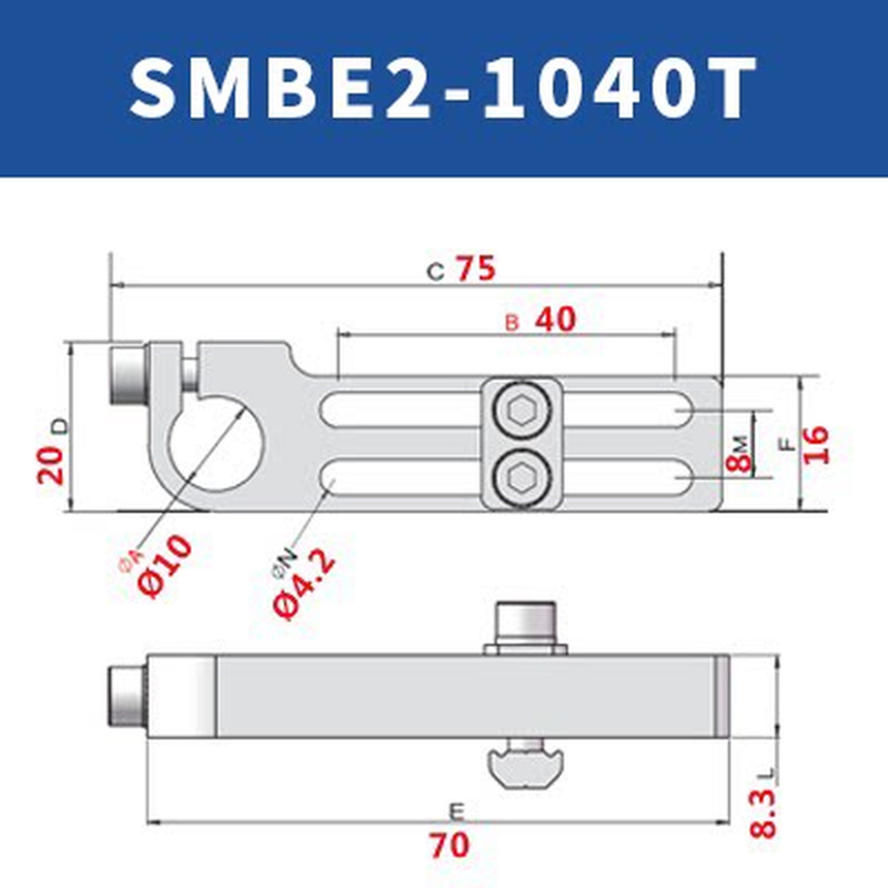 BOLTTE SMBE2-1040T heavy-duty mechanical arm fixture support bracket technical view