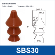 SBS Series Spherical Silicone Vacuum Suction Cups for Egg Handling