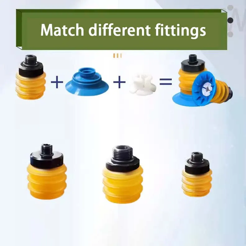 BG Series Pneumatic Vacuum Suction Cup Soft Bag Sucker BG25/34/41/48/63 for Injection Molding Machine Automation Tools-BOLTTE