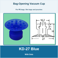 Cups de vacío para apertura de bolsas y accesorios M5, KD-27, APEX-20 y serie F