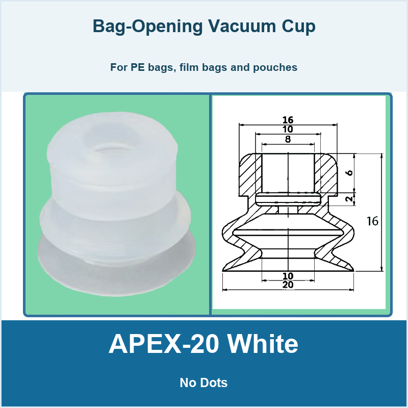 APEX-20 White - No Dots model reference and dimensions