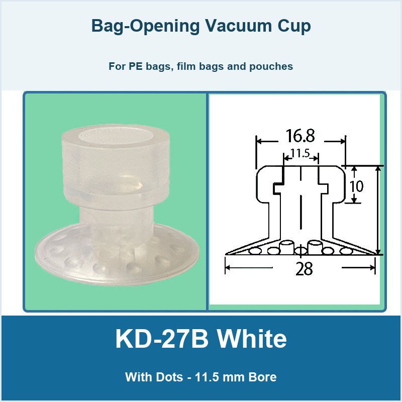 KD-27B White - With Dots - 11.5 mm Bore model reference and dimensions