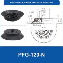 PFG PA Series Flat Vacuum Suction Cups in Silicone and Nitrile Rubber-BOLTTE