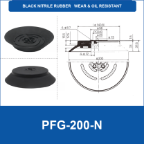 PFG PA Series Flat Vacuum Suction Cups in Silicone and Nitrile Rubber-BOLTTE