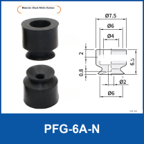 PFG PA Series Flat Vacuum Suction Cups in Silicone and Nitrile Rubber-BOLTTE