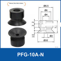 PFG PA Series Flat Vacuum Suction Cups in Silicone and Nitrile Rubber-BOLTTE
